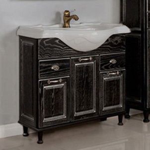 Тумба под раковину Акватон Жерона 1A158501GEM50 цвет Белое серебро