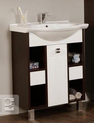 Тумба под раковину Акватон Крит 1A152401KT500 цвет Белый, венге