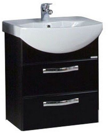 Тумба под раковину Акватон Ария 65 М (1A123301AA950) черный глянец