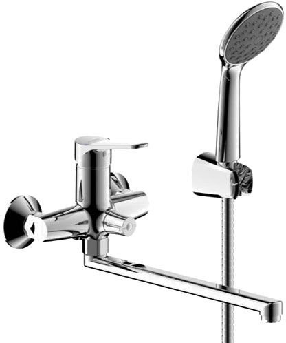 Смеситель Bravat Emeralda TF6135147CP-LB-RUS универсальный с лейкой