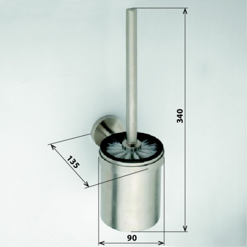 Ёршик для унитаза NEO ,белая щетка,подвесной 90х380х115мм