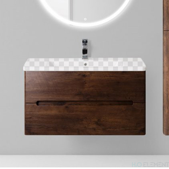 Belbagno База под раковину подвесная с двумя выкатными ящиками, с доводчиками, 740x440x502, LUXURY/S Belbagno База под раковину подвесная с двумя выкатными ящиками, с доводчиками, 740x440x502, LUXURY/S