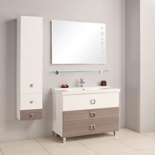 Тумба с раковиной Акватон Стамбул 1A1273K0ST580, цвет Белый, лиственница