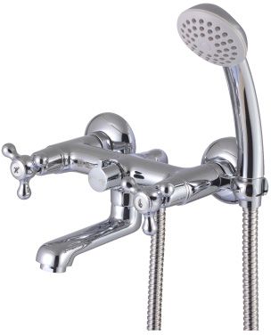 Смеситель Lemark Plus harmony LM1422C для ванны с коротким изливом, с аксессуарами, хром