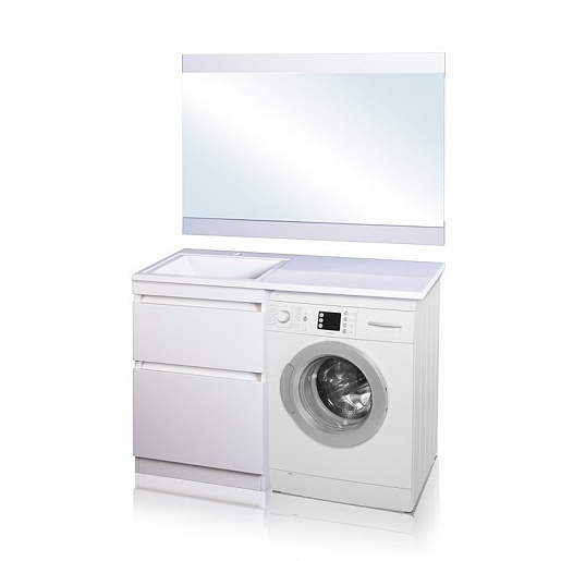 Тумба напольная Style Line "Даллас 100", белая, PLUS, ЭМАЛЬ (без раковины)