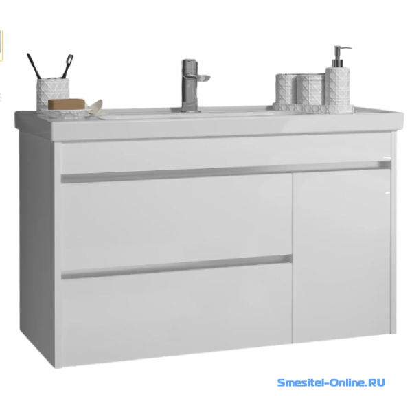 Тумба без раковины Opadiris Фреш 100, белый/белый (9003) (Раковина Opadiris FRAME), 00-00007083