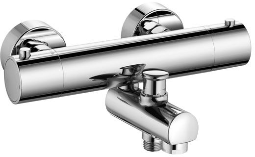 Смеситель Kludi Objekta Therm E 352600538 для ванны и душа с термостатом DN 15