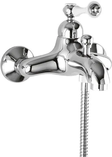 MARGOT-VM-BLC Смеситель для ванны и душа однорычажный, исполнение Bianco Lucido Cromo
