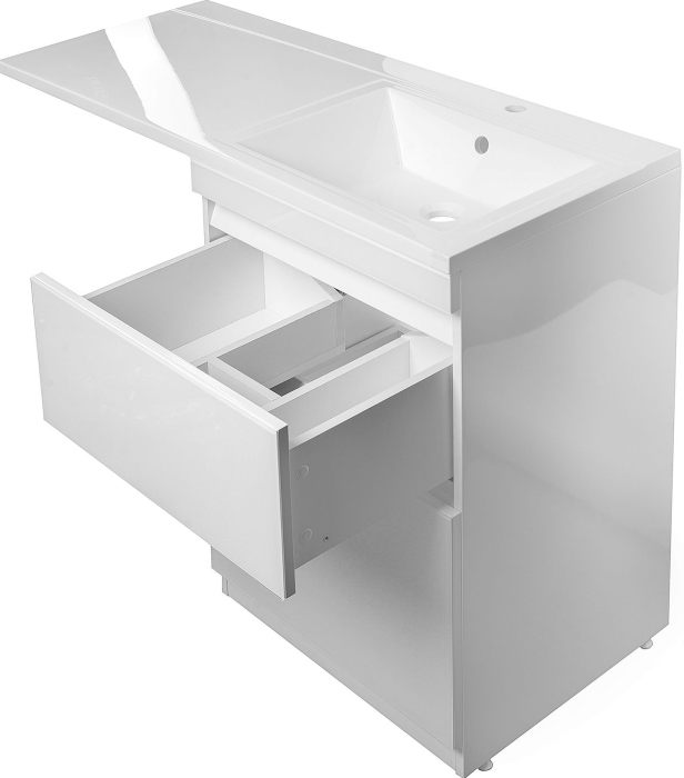 Тумба для комплекта Style Line Даймонд 120 Люкс Plus напольная, белая