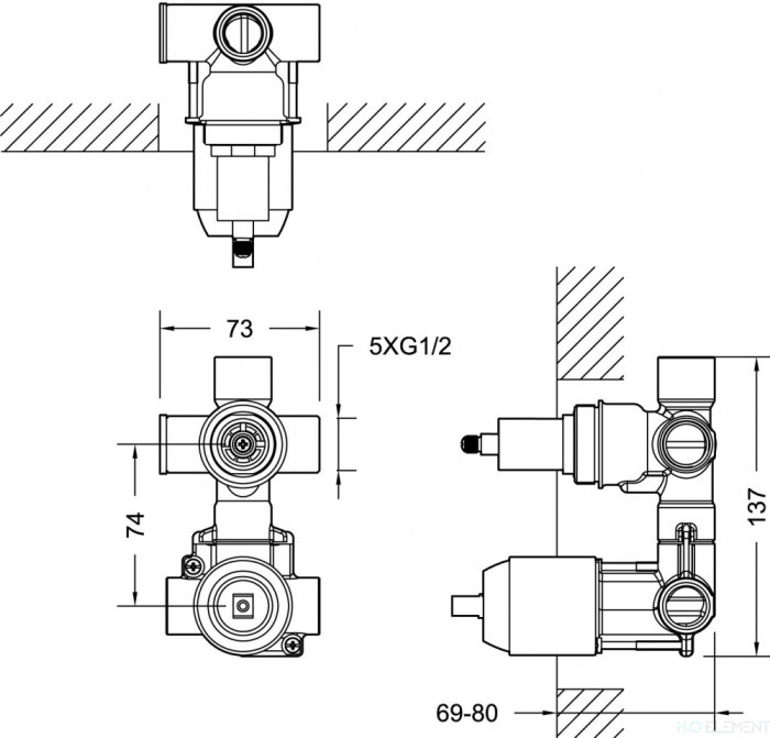Скрытая часть Bravat D982CP-A-ENG