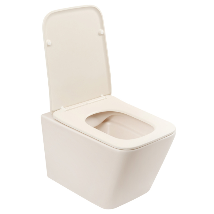 Унитаз ABBER Rechteck AC1201MBE подвесной светло-бежевый матовый, безободковый