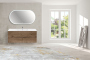 Тумба с раковиной Vincea Mia 1200 подвесная, 2 выкатных ящика soft close, V.Oak, VMC-2MC120VO+VBS-13123