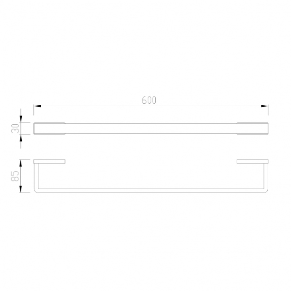 Полотенцедержатель ABBER Westen AA1754B черный матовый