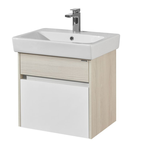 Тумба с раковиной Акватон Верди 60 1A2067K1VDAV0, белый/ясень фабрик