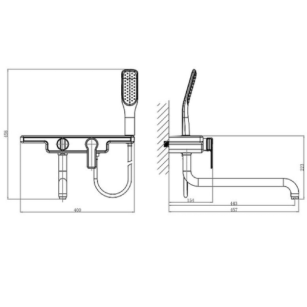 Смеситель для ванны D&K Berlin Kunste (DA1453313)
