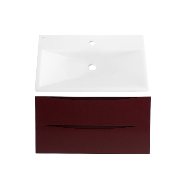 Тумба с раковиной Belbagno 80 (BB-0322-80-LVB+ MARINO-CER-800-2C-SO-BRDL-P)