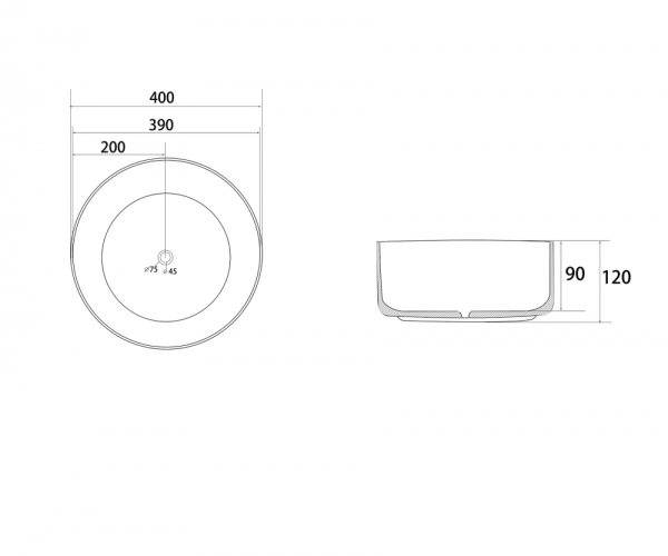 Раковина накладная ABBER Bequem AC2109 белая