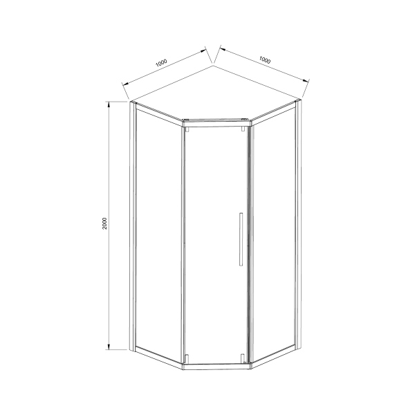 Душевой уголок Vincea Show VSP1-4SH100CLB, 1000*1000, черный, стекло прозрачное Душевой уголок Vincea Show VSP1-4SH100CLB, 1000*1000, черный, стекло прозрачное