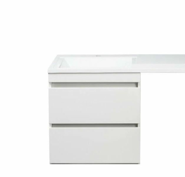 Тумба для комплекта Style Line Даллас 120 Люкс Plus подвесная, белая