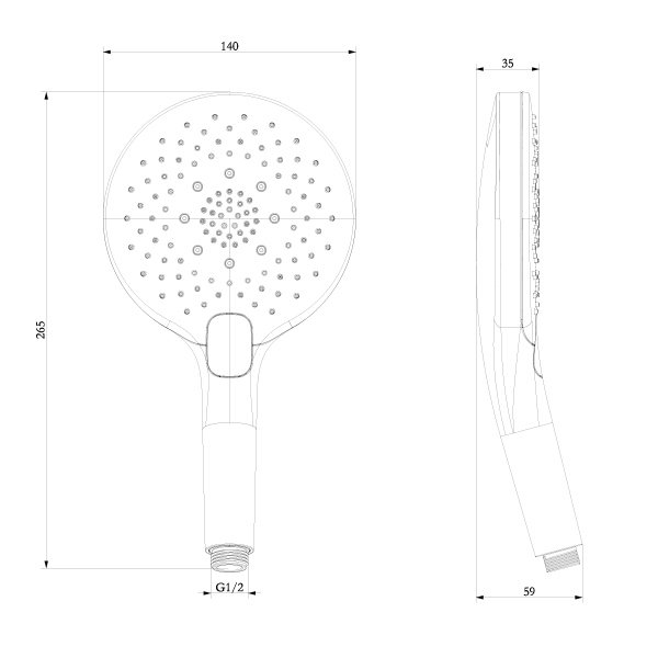 Лейка Lemark душевая 3-функциональная (LM8128C)