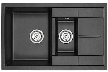 Кухонная мойка GRANULA (7802, ШВАРЦ)
