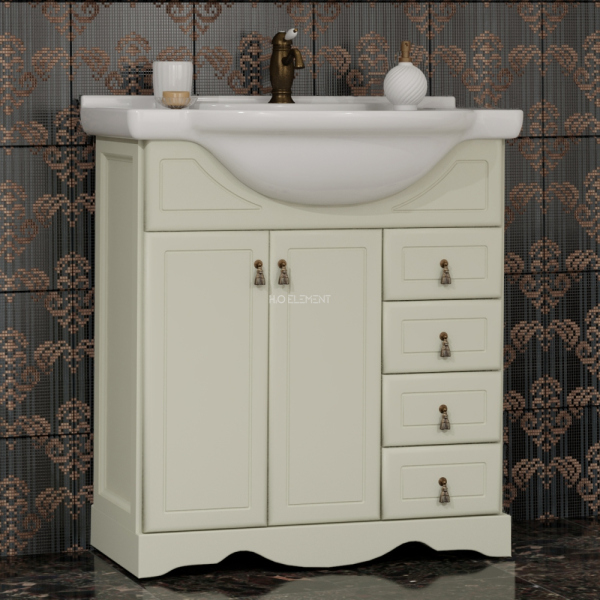 Тумба для комплекта Opadiris Клио 70 напольная, слоновая кость Z0000014864