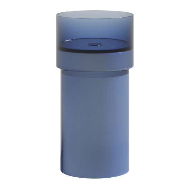 Раковина отдельностоящая прозрачная ABBER Kristall AT2701Saphir-H синяя