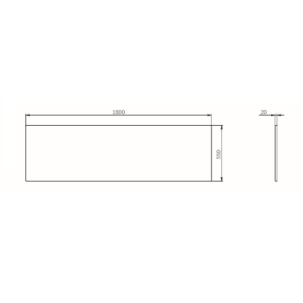 Декоративная фронтальная панель 180х80 см AM.PM X-Joy, W94A-180-080W-P