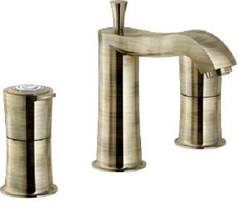 SI98211/1BR SOFI смеситель для раковины на 3 отверстия, бронза