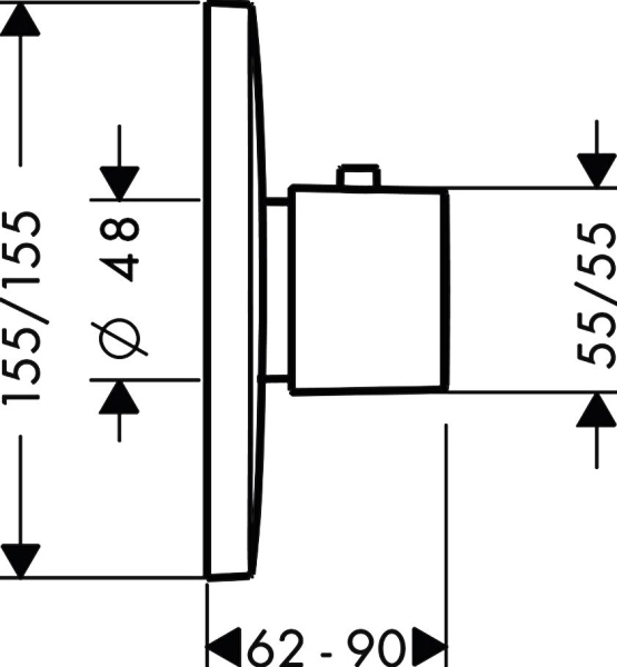 Термостат Hansgrohe PuraVida 15772000 для душа
