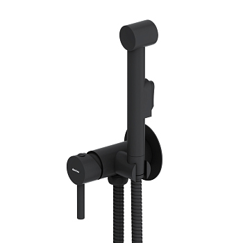 Смеситель, монтируемый в стену с гигиеническим душем Dorff Logic, D3075000BL