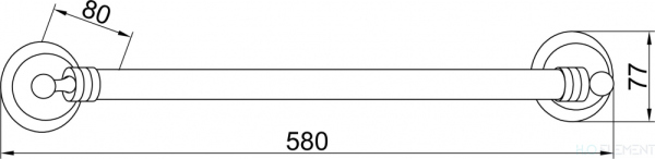 Полотенцедержатель Boheme Hermitage Gold 10351