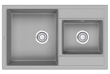 Кухонная мойка GRANULA (8201, АЛЮМИНИУМ)