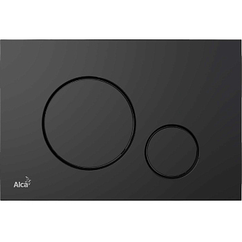 Кнопка смыва AlcaPlast THIN M678 черный матовый