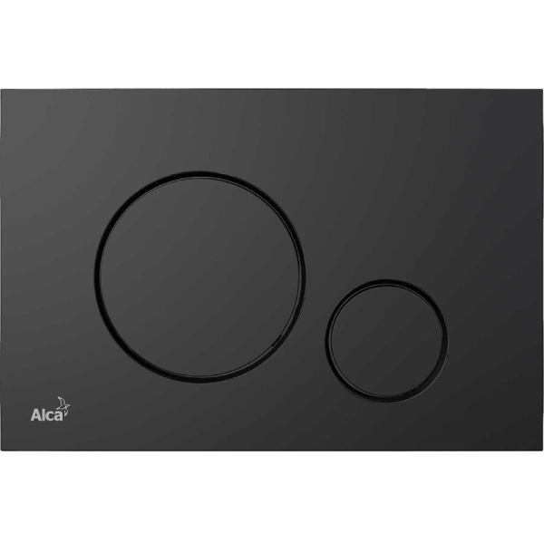Кнопка смыва AlcaPlast THIN M678 черный матовый