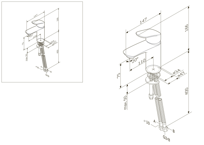 Смеситель AM.PM Like F8093016 для раковины