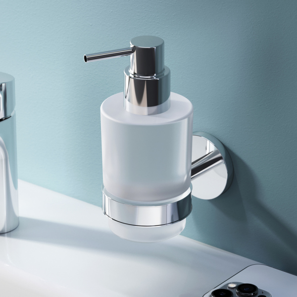 Стеклянный диспенсер для жидкого мыла с настенным держателем AM.PM X-Joy, A85A36900