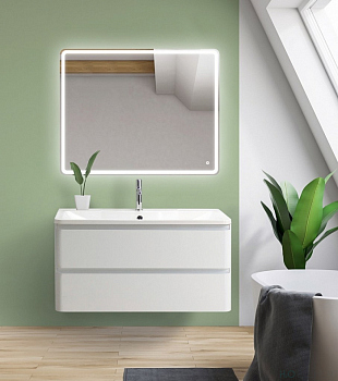 Тумба с раковиной Belbagno ALBANO, ALBANO-900-2C-SO-BL+ BB900/455-LV-MR-ALR (готовый набор)