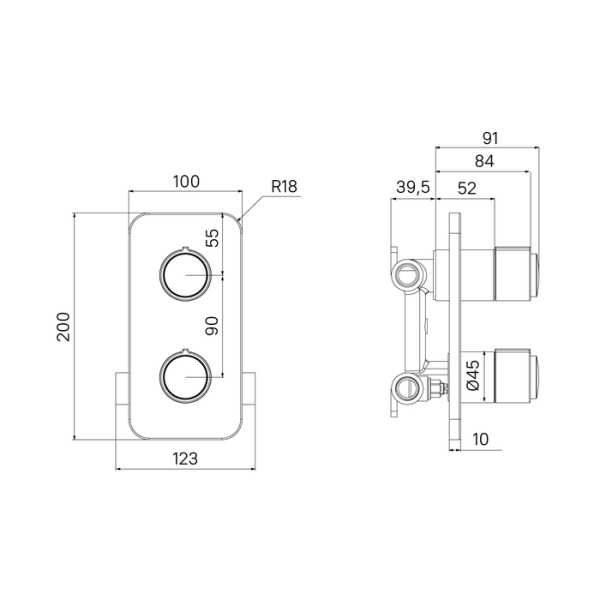 Смеситель IDDIS черный матовый встраиваемый Slide (SLIBLBTi67)