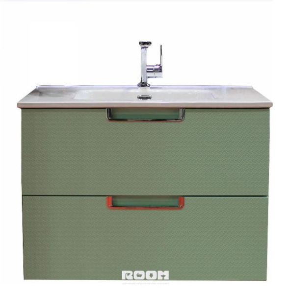 Belbagno База под раковину подвесная, текстурированная, с двумя выкатными ящиками, с доводчиками, BB