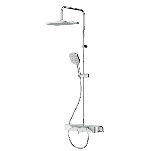Душевая система с ванно-душевым смесителем-полкой и термостатом AM.PM Func, F078F300