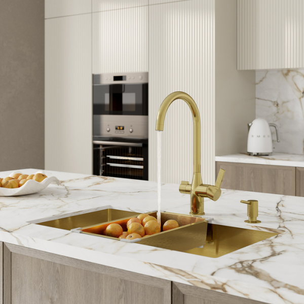 Смеситель для кухни с каналом для фильтрованной воды, матовое золото, Pure, IDDIS (PURMGFJi05) Смеситель для кухни с каналом для фильтрованной воды, матовое золото, Pure, IDDIS (PURMGFJi05)