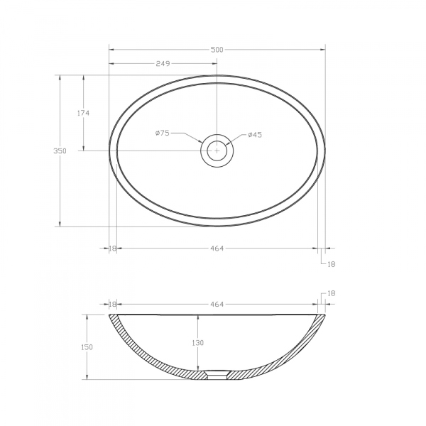 Раковина накладная прозрачная ABBER Kristall AT2802Opal коричневая
