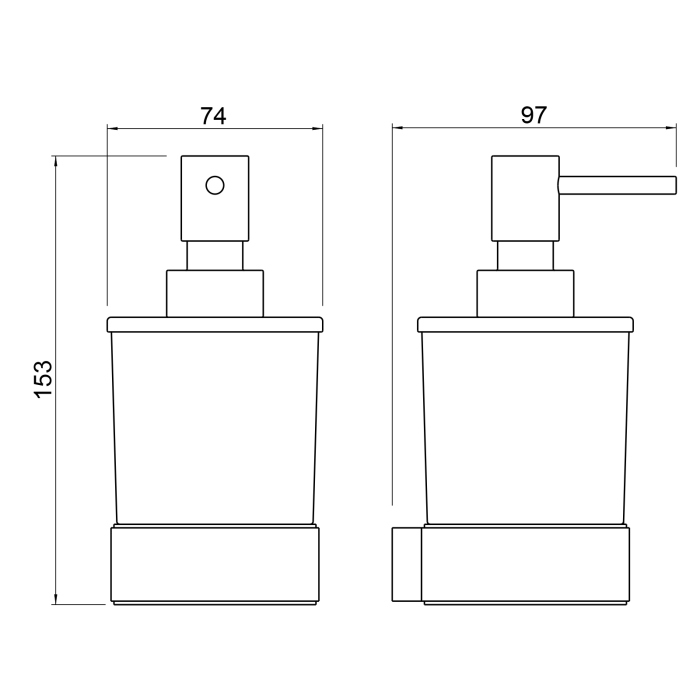 Дозатор Timo Selene черный (14039/03)