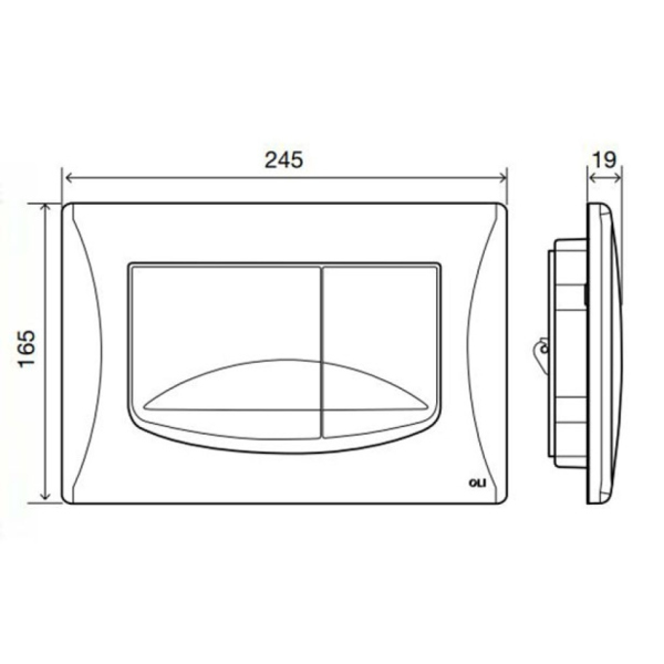 Кнопка смыва OLI River Dual 638504 хром