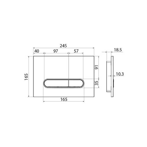 Клавиша смыва IDDIS Unifix универсальная хром 031 (UNI31CHi77)