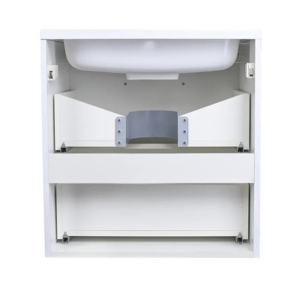 Тумба подвесная Style Line, "Каре 70" (2 ящ.) Люкс белая, СС-00002269