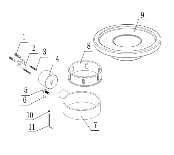 Мыльница с держателем ABBER Osten 316 AA185A8BST сталь брашированная