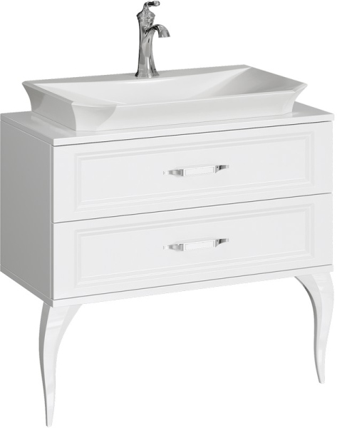 Тумба без раковины AQWELLA напольная 85см. Белая., LAD0108W