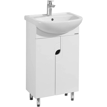 Тумба с раковиной Акватон Панда 50 (1A0537K1PD010) белая с переливом